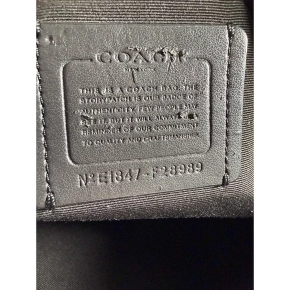 Coach Kelsey Signature Black Canvas Double Handles Zipper Satchel Bag - Picture 8 of 17